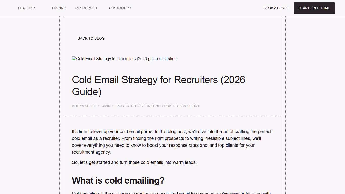 Cold Email Strategy for Recruiters (2026 Guide)